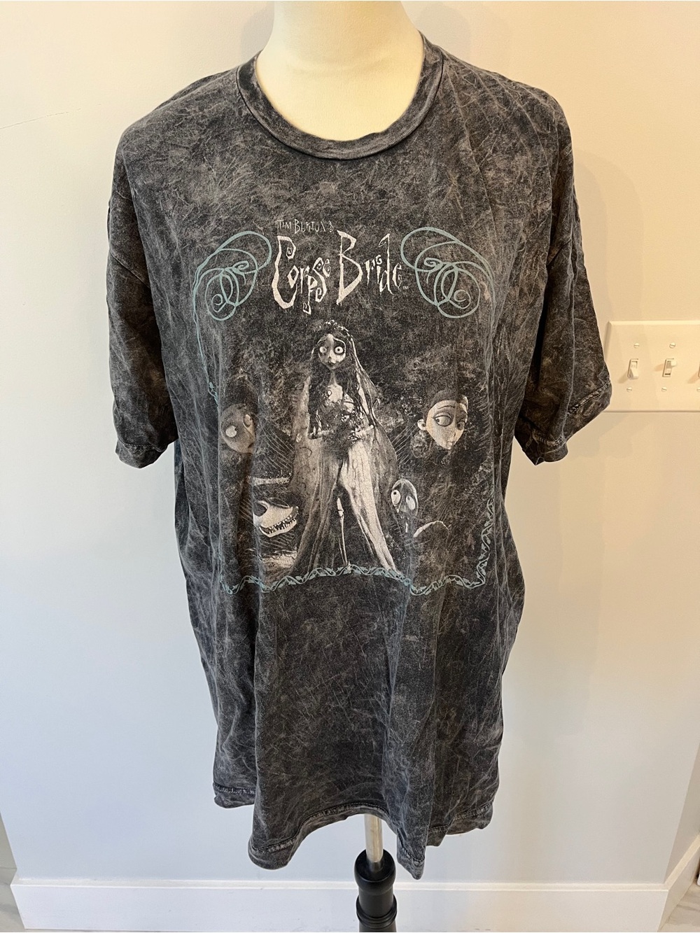 The Corpse Bride Graphic Tee - Distressed Black